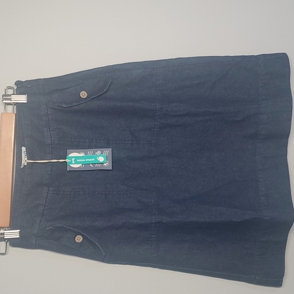 Kite skirt women's size 4 blue demin aline a-line side zip stalbridge - Picture 1 of 11